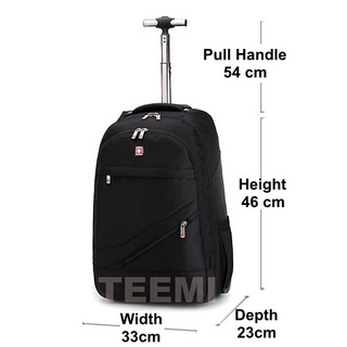 💗Promoción💗Teemi Trolley mochila de cabina equipaje equipaje de dos ruedas maleta de viaje rodante resistente al agua (9)