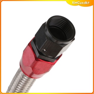 AN 8 Stainless Steel Braided Oil Fuel Hose with 0 Degree 90 Degree Fittings (5)