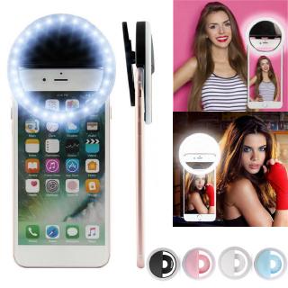 recargable usb selfie anillo 36 led 3 nivel brillo belleza flash relleno luz clip lámpara cámara rk12 para android ios
