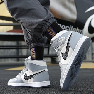 100% ! Dior x Nike Air Jordan 1 AJ1 Retro alta parte superior de corte bajo zapatillas de deporte zapatos