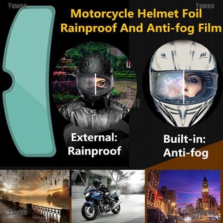 <yuwan> película de parche antiniebla transparente a prueba de lluvia universal para lentes de motocicleta
