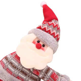[1019]hebilla De cortina de navidad con hebilla de dibujos animados de Santa muñeca abrazando postura colgante decoración