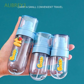 Aubrey1 niño Spray botella portátil de maquillaje contenedores recargables vacío botella de viaje fina niebla loción desinfectante de manos bebé de dibujos animados regadera/Multicolor