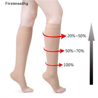 [firstmeethg] 1 par debajo de medias de soporte de rodilla varicosas circulación vena calcetín caliente