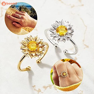 a mi querida hija my sunshine anillo de mujer anillo abierto ajustable en forma de girasol joyería regalo para niña