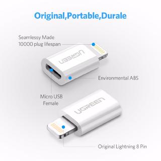 Adaptador Micro USB hembra a tipo C/iPhone Lightning macho, convertidor de Cable para Samsung Huawei xiaomi (5)