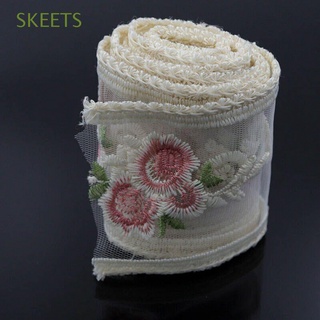 SKEETS 1 Yard Lace Ribbon Tulle DIY Lace Trims Accessories Party White Craft Applique Decoration Embroidered