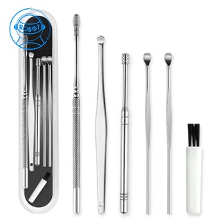 [In stock]-6Pcs Ear Pick Cleaning Set Health Care Tool Ear Cleaner Ear Wax Remover Ear Wax Remover Cleaner Curette Kit