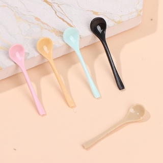 [GBC] 1 pieza de accesorios para casa de muñecas Mini helado postre Yogurt cuchara decoración [Glowingbrightlycool] (6)