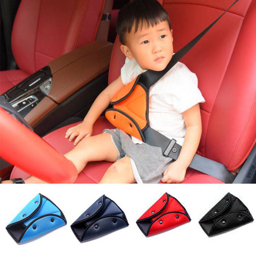 Cinturón de seguridad para coche, triángulo, Clip de seguridad, ajustador Universal para niños