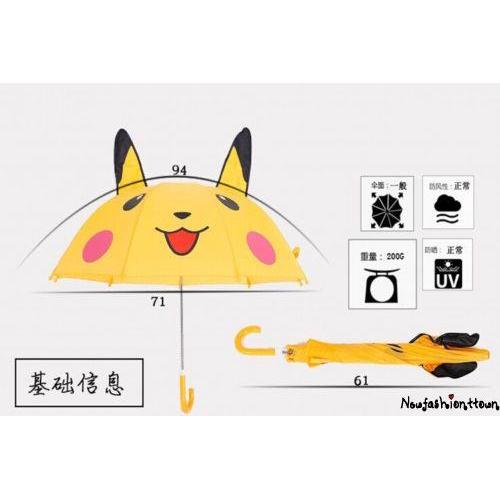 Tw: lindo umbrella Pikachu Pokemon mango recto regalos para niños personalizado