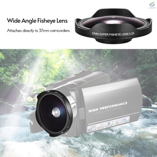 Fy Andoer - lente de ojo de pez (37 mm X HD, Ultra gran angular, con capucha de repuesto para videocámaras) (7)