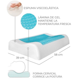 Almohada De Gel Ortopédica Memory Pillow Refrescante+funda