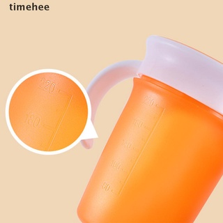 timehee 360 grados giratorio bebé aprendizaje beber taza doble mango a prueba de fugas taza de agua.