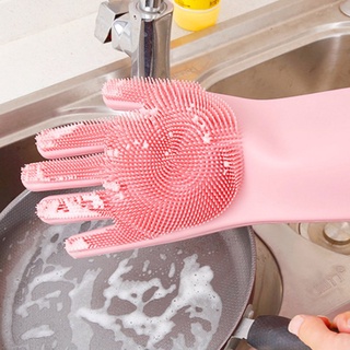 guantes mágicos de silicona para lavar platos/guantes antideslizantes para limpiar el hogar (6)