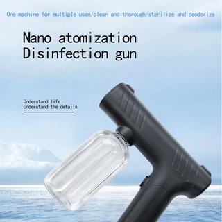 [Ready] Wireless atomizing blue light disinfection gun USB charging blue light disinfection gun Nano spray gun 4Min