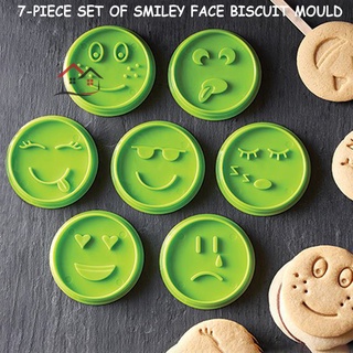 7 moldes cortador de galletas 3D forma de sonrisa molde de galletas prácticos herramientas de cocina para hornear fácil operación TIKTOK @MY