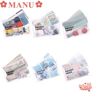 MANU Arts and Crafts Hand Account Stickers Diary DIY Decoration Scrapbooking Cute Notebook Album 40 Pcs/Pack