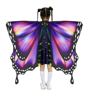 ideive halloween accesorio alas de mariposa chal partyprop niños capa mariposa capa niños decoración disfraz de halloween moda hadas cosplay niñas capa (8)