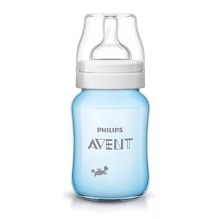 Avent Classic+ biberón SCF573/14 azul botella de cuello ancho 260ml/9oz patrón de cangrejo