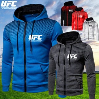 Los hombres UFC Ultimate Fighting Championship Gym boxeo lunares ropa de abrigo Casual Bomber más el tamaño de la parte superior de la ropa baju