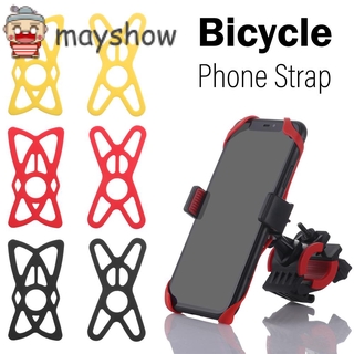 MAYSHOW - soporte Universal para manillar de MTB, ajustable, soporte de bicicleta, Flexible, antigolpes, silicona, soporte para motocicleta, Multicolor