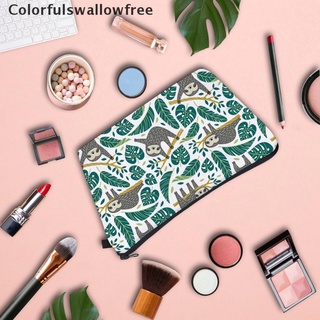 colorfulswallowfree perezoso arte abstracto bolsa de cosméticos impermeable mujeres maquillaje bolsa de belleza bolsa de cosméticos belle