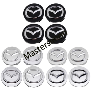 4 piezas/juego de tapas de cubo central de rueda de coche cm cm 6 cm para Mazda CX9 CX7 CX5 Atenza Axela MX3 MX5 Speed Protege Auto emblema decoración de la rueda