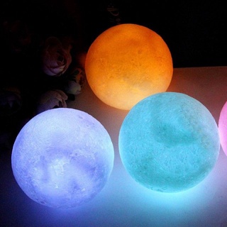 8cm color 3D luz de la luna para dormitorio luz de noche luz de luna lámpara de escritorio