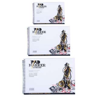 RA 34 Sheet A3/A4/A5 Professional Marker Paper Spiral Sketch Notepad Book Painting Drawing Supplies