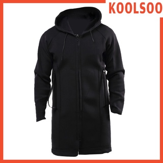 [Koolsoo] chaqueta de lluvia de los hombres abrigo largo Windcheater impermeable deportes acuáticos senderismo Poncho (3)
