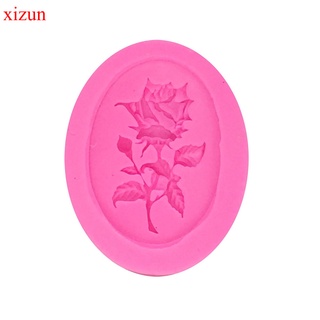 xizun 1pcs diy flor rosa molde de silicona sugarcraft herramientas de decoración de pasteles fondant chocolate moldes moldes de jabón moldes
