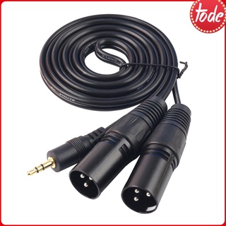 Cable De micrófono De 3.5 mm/doble Xlr Macho a 12/8 pulgadas/Mini cable De audio Aux/Aux
