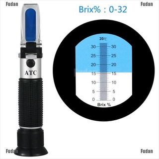 <Fudan> 0-32% Brix Sugar Wine Beer Fruit Scale Refractometer Meter Test Tool Set