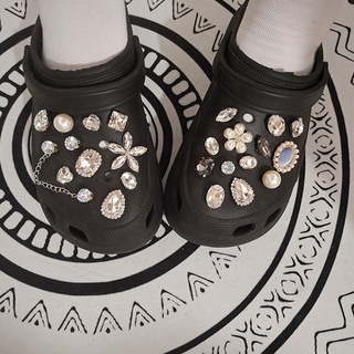 CHARMS Retro diamante perla Jibbitz Crocs encantos conjunto de zapatos para las mujeres de moda Jibbitz zapatilla decoración (3)