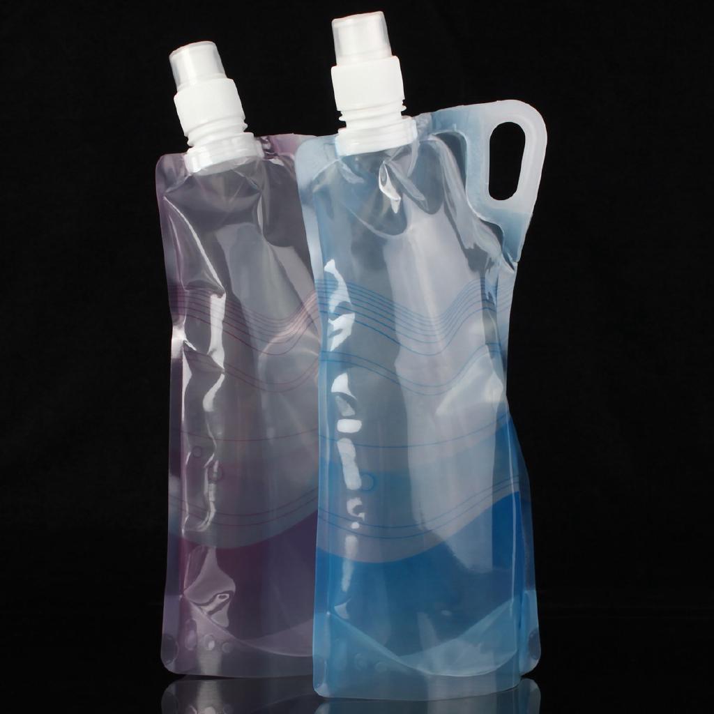 Bolsa plegable plegable plegable para botella de agua de viaje al aire libre