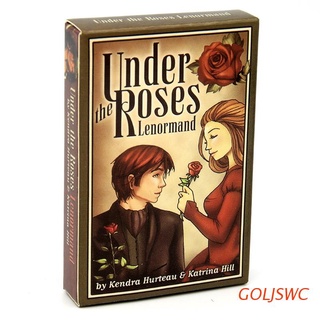 GOLJSWC Under the Roses Lenormand 39 Cards Oracle Deck Family Party Fun Tarot Board Game