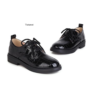 Tutuout zapatos Oxford para mujer con cordones Brogue Plaid sillín zapatos mi (8)