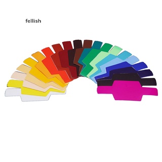 [fellish] selens 20pc se-cg20 flash/speedlite/speedlight color gels filtros 436co