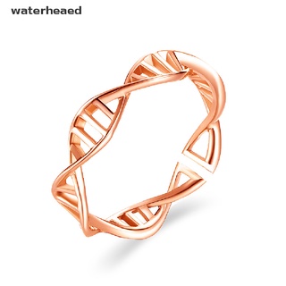 (waterheaed) moda dna química molécula anillos abiertos para mujeres hombres regalos en venta