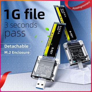 (RotatingMoment) M2 SSD caso SATA chasis adaptador USB de alta velocidad 5Gbps Gen 1 SSD caja de disco