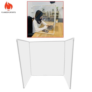 Flameer Sports estornudo protector de plástico mesa escritorio contador escudo para oficina escuela 60x15cm