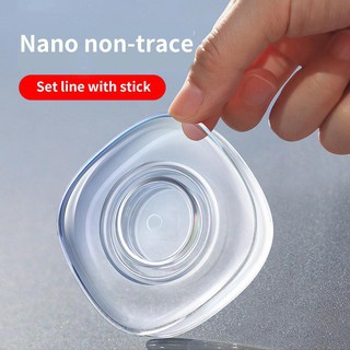 1*Juego transparente línea de pegatina sin rastro Nano mágica multifunción soporte para teléfono de coche repetido lavable
