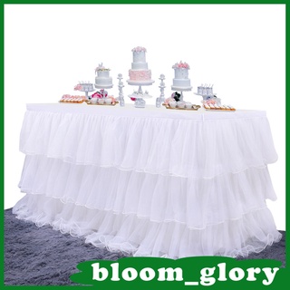 [florescer] Falda De Mesa con 3 capas Para decoración De fiesta/boda/baby shower