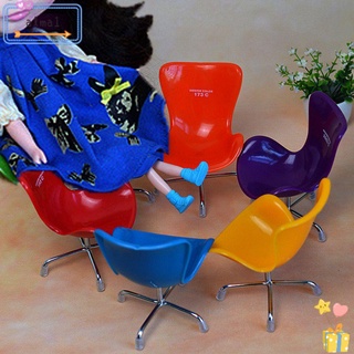 Alma 11*10.5*14cm muebles de plástico miniatura 1/6 casa de muñecas silla molde accesorios DIY juguetes casa de muñecas muebles moda sala de estar decoración/Multicolor