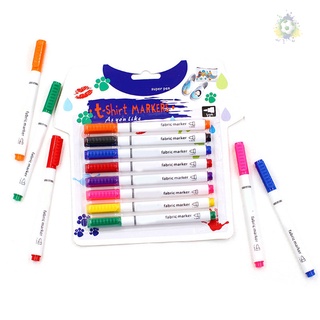 Flash tela marcadores bolígrafos permanente pintura marcador tela pluma 8 colores arte marcadores para ropa lona camiseta zapatos