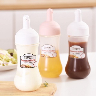 Exprimir aceite puede salsa botella a prueba de polvo y a prueba de fugas exprimir botella accesorios de cocina salsa barco botellas de plástico