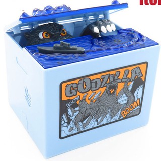 Godzilla juguetes moneda banco caja de ahorro grande monstruo dinosaurio Musical electrónico Chirldren moneda hucha caja (4)