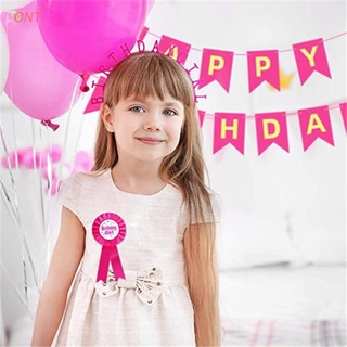 ONT 4 piezas decoraciones de fiesta de cumpleaños rosa rojo cumpleaños conjunto brillante brillante fiesta adornos Instagram foto Props (1)