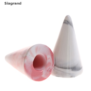 [sixgrand] soporte de exhibición de anillo bandeja de cerámica para almacenamiento de joyas de dedo cono anillo titular craft co